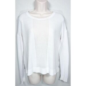 Banana‎ Republic Women's Lightweight Sweater Long Sleeve Crew Medium White